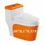 BỒN CẦU LIỀN KHỐI HỒNG KÔNG MÀU CAM  MÃ SỐ YWWY-8962